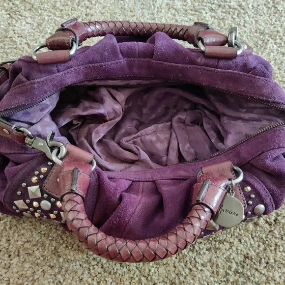 Purple Suede Marciano Handbag - Picture 3 of 3